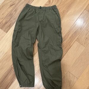 Girls Olive Cargo Pants